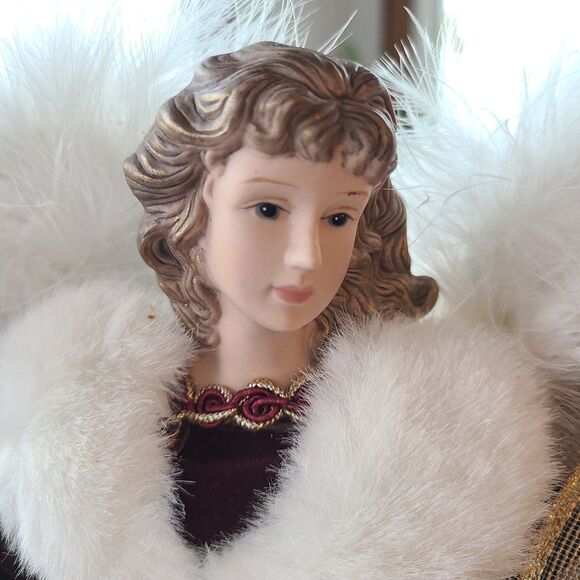 Vintage Heavenly Angel Christmas Tree Topper Or Shelf Sitter Holiday XMas Decor - Picture 2 of 10